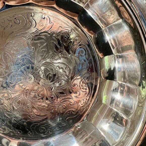 Vintage silver plated shallow bowl 9 ins diameter - Picture 6 of 9